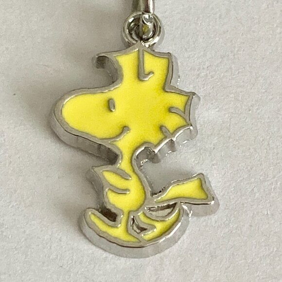 Peanuts Woodstock Bird Clip On Charm Zipper Pull Purse Charm Signed Enamel - Picture 4 of 9